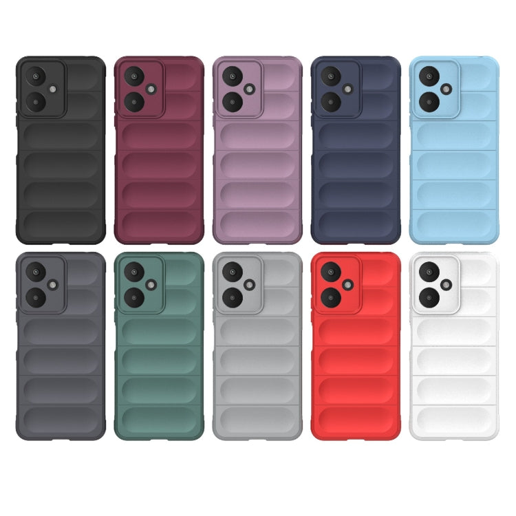 For Xiaomi Redmi 13C 5G Magic Shield TPU + Flannel Phone Case(Grey) - 13C Cases by buy2fix | Online Shopping UK | buy2fix