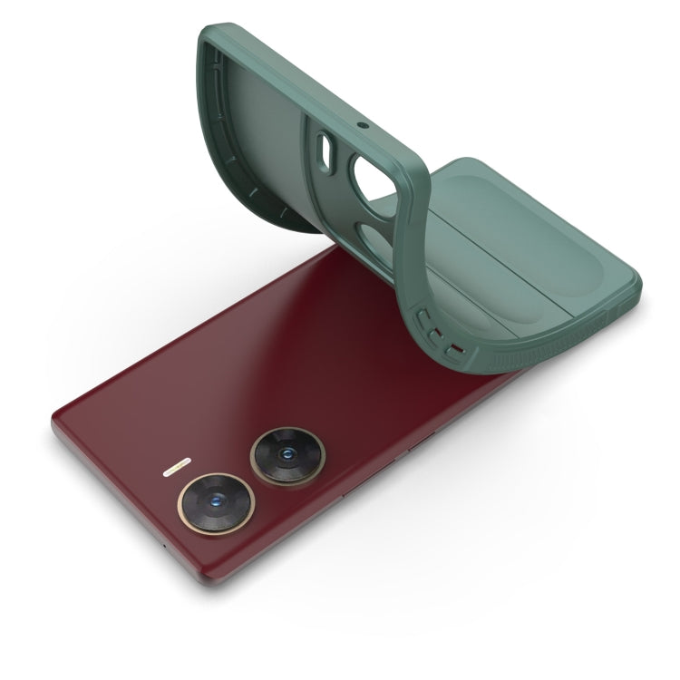 For vivo V29e 4G Global Magic Shield TPU + Flannel Phone Case(Light Blue) - vivo Cases by buy2fix | Online Shopping UK | buy2fix