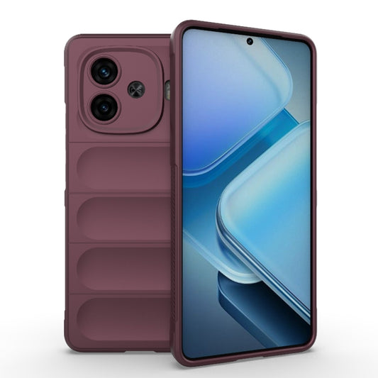 For vivo iQOO Z9 Turbo 5G Magic Shield TPU + Flannel Phone Case(Wine Red) - vivo Cases by buy2fix | Online Shopping UK | buy2fix
