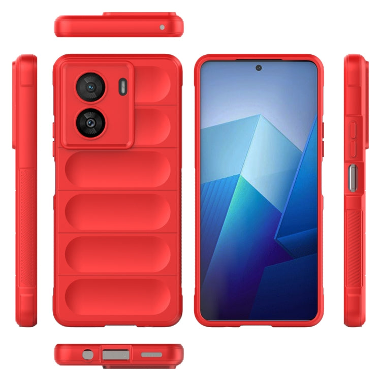 For vivo iQOO Z7x Magic Shield TPU + Flannel Phone Case(Black) - vivo Cases by buy2fix | Online Shopping UK | buy2fix