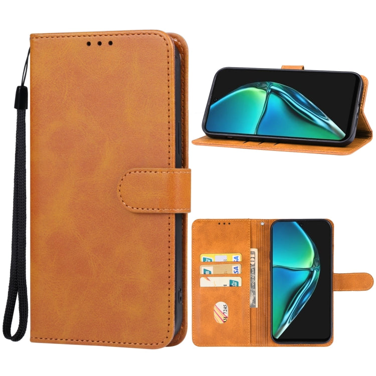 For Infinix Hot 40i Leather Phone Case(Brown) - Infinix Cases by buy2fix | Online Shopping UK | buy2fix