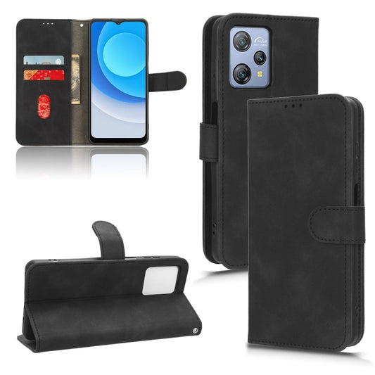 For Blackview A53 Pro Skin Feel Magnetic Flip Leather Phone Case(Black) - More Brand by buy2fix | Online Shopping UK | buy2fix