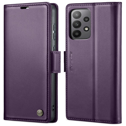 For Samsung Galaxy A33 5G CaseMe 023 Butterfly Buckle Litchi Texture RFID Anti-theft Leather Phone Case(Pearly Purple) - Galaxy Phone Cases by CaseMe | Online Shopping UK | buy2fix