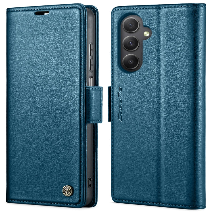 For Samsung Galaxy A34 5G CaseMe 023 Butterfly Buckle Litchi Texture RFID Anti-theft Leather Phone Case(Blue) - Galaxy Phone Cases by CaseMe | Online Shopping UK | buy2fix