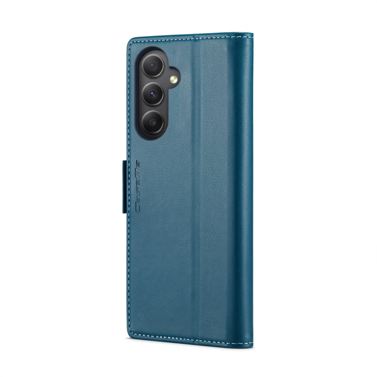 For Samsung Galaxy A34 5G CaseMe 023 Butterfly Buckle Litchi Texture RFID Anti-theft Leather Phone Case(Blue) - Galaxy Phone Cases by CaseMe | Online Shopping UK | buy2fix