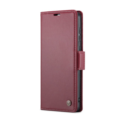 For Samsung Galaxy A73 5G CaseMe 023 Butterfly Buckle Litchi Texture RFID Anti-theft Leather Phone Case(Wine Red) - Galaxy Phone Cases by CaseMe | Online Shopping UK | buy2fix