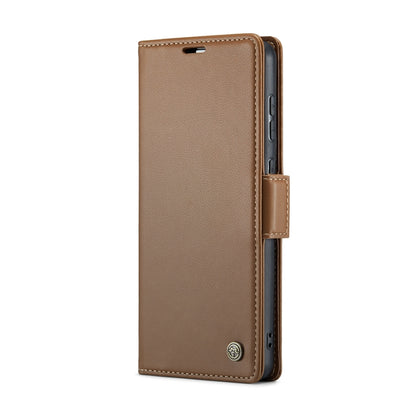 For Samsung Galaxy S20+ CaseMe 023 Butterfly Buckle Litchi Texture RFID Anti-theft Leather Phone Case(Brown) - Galaxy Phone Cases by CaseMe | Online Shopping UK | buy2fix