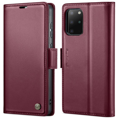 For Samsung Galaxy S20+ CaseMe 023 Butterfly Buckle Litchi Texture RFID Anti-theft Leather Phone Case(Wine Red) - Galaxy Phone Cases by CaseMe | Online Shopping UK | buy2fix