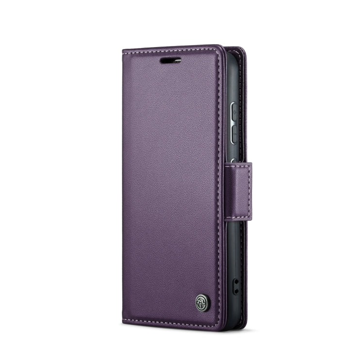 For Samsung Galaxy S23+ 5G CaseMe 023 Butterfly Buckle Litchi Texture RFID Anti-theft Leather Phone Case(Pearly Purple) - Galaxy Phone Cases by CaseMe | Online Shopping UK | buy2fix