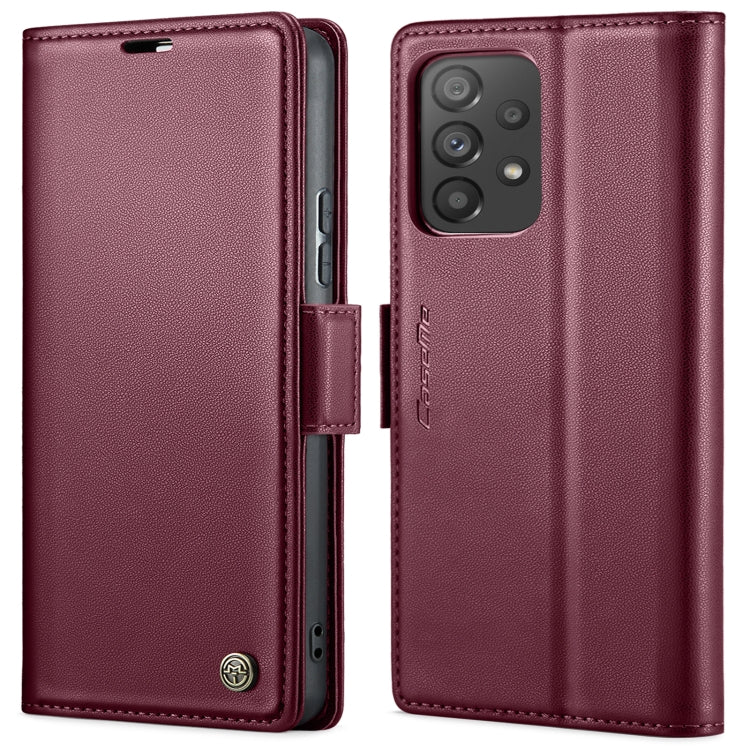 For Samsung Galaxy A53 CaseMe 023 Butterfly Buckle Litchi Texture RFID Anti-theft Leather Phone Case(Wine Red) - Galaxy Phone Cases by CaseMe | Online Shopping UK | buy2fix