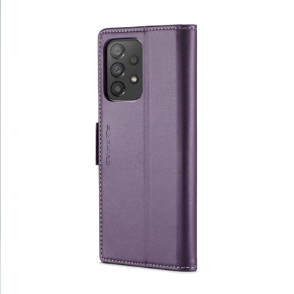 For Samsung Galaxy A53 CaseMe 023 Butterfly Buckle Litchi Texture RFID Anti-theft Leather Phone Case(Pearly Purple) - Galaxy Phone Cases by CaseMe | Online Shopping UK | buy2fix