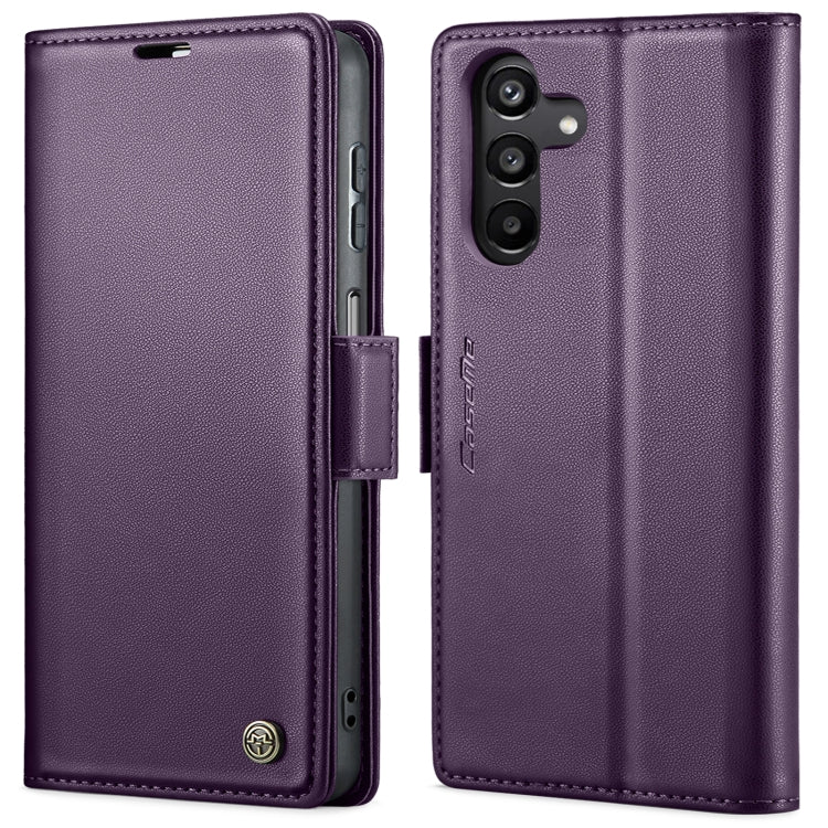 For Samsung Galaxy A15 4G/5G CaseMe 023 Butterfly Buckle Litchi Texture RFID Anti-theft Leather Phone Case(Pearly Purple) - Galaxy Phone Cases by CaseMe | Online Shopping UK | buy2fix