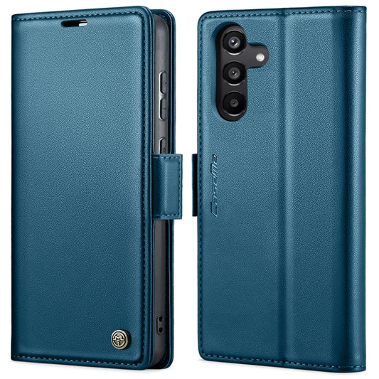 For Samsung Galaxy A35 5G CaseMe 023 Butterfly Buckle Litchi Texture RFID Anti-theft Leather Phone Case(Blue) - Galaxy Phone Cases by CaseMe | Online Shopping UK | buy2fix