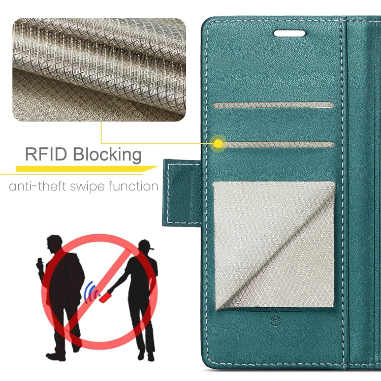 For Xiaomi Redmi 12 4G／12 5G／Note 12R／POCO M6 Pro 5G CaseMe 023 Butterfly Buckle Litchi Texture RFID Anti-theft Leather Phone Case(Pearly Blue) - Xiaomi Cases by CaseMe | Online Shopping UK | buy2fix