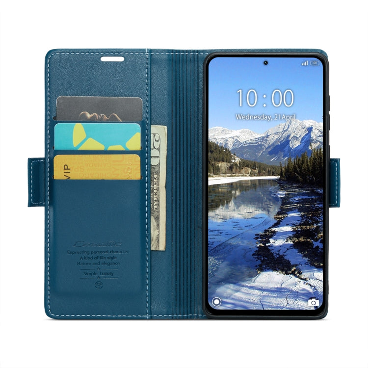 For Xiaomi Redmi Note 13 Pro 4G CaseMe 023 Butterfly Buckle Litchi Texture RFID Anti-theft Leather Phone Case(Blue) - Xiaomi Cases by CaseMe | Online Shopping UK | buy2fix