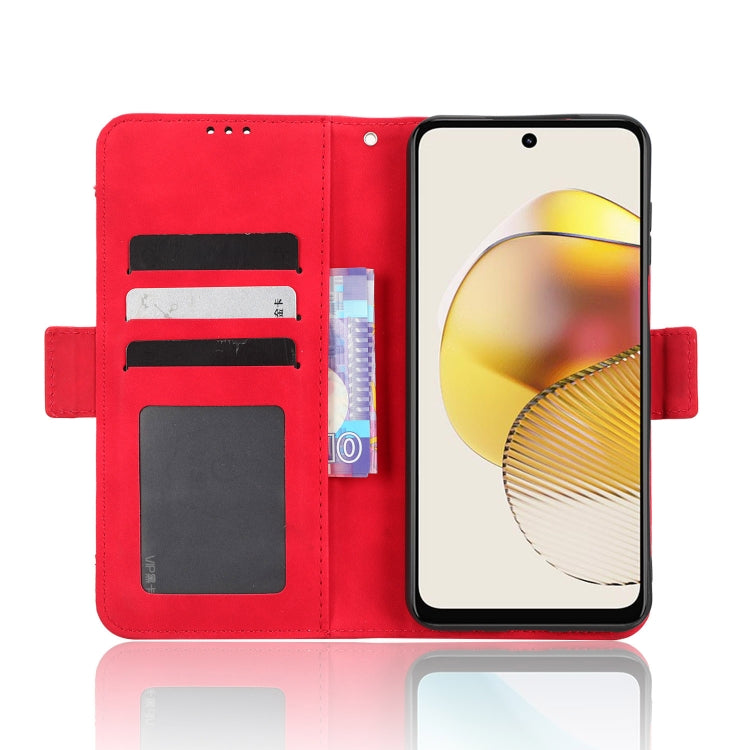 For Motorola Moto G 5G 2023 Skin Feel Calf Texture Card Slots Leather Phone Case(Red) - Motorola Cases by buy2fix | Online Shopping UK | buy2fix