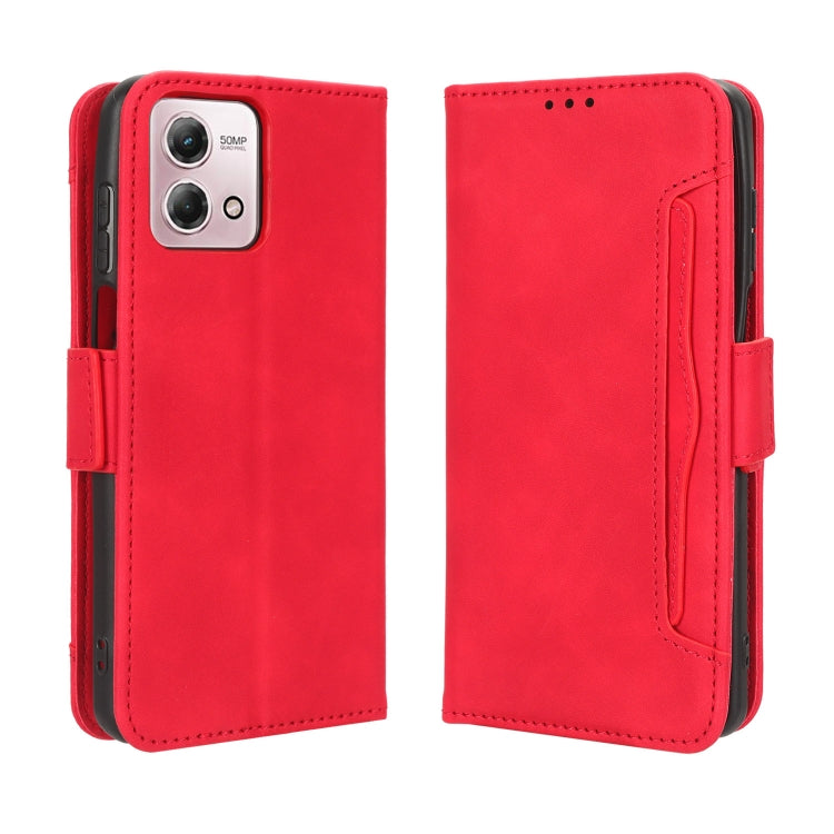 For Motorola Moto G Stylus 4G 2023 Skin Feel Calf Texture Card Slots Leather Phone Case(Red) - Motorola Cases by buy2fix | Online Shopping UK | buy2fix