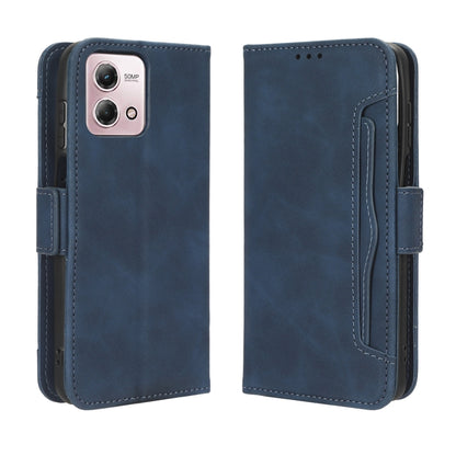 For Motorola Moto G Stylus 4G 2023 Skin Feel Calf Texture Card Slots Leather Phone Case(Blue) - Motorola Cases by buy2fix | Online Shopping UK | buy2fix