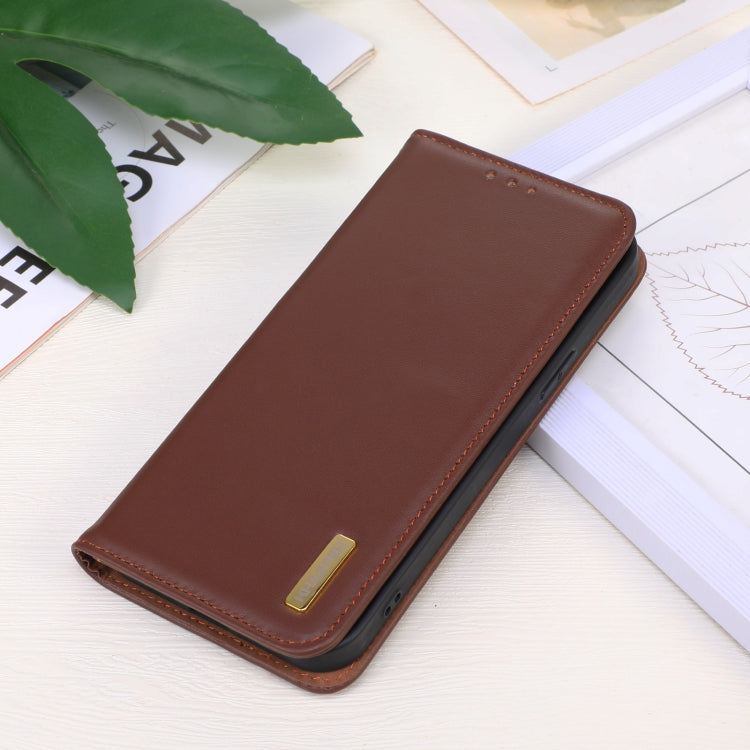 For Xiaomi Redmi A3 KHAZNEH Nappa Top Layer Cowhide Leather Phone Case(Brown) - Xiaomi Cases by buy2fix | Online Shopping UK | buy2fix