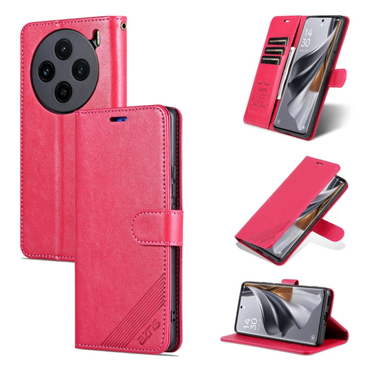 For vivo X100 5G AZNS Sheepskin Texture Flip Leather Phone Case(Red) - X100 Cases by AZNS | Online Shopping UK | buy2fix