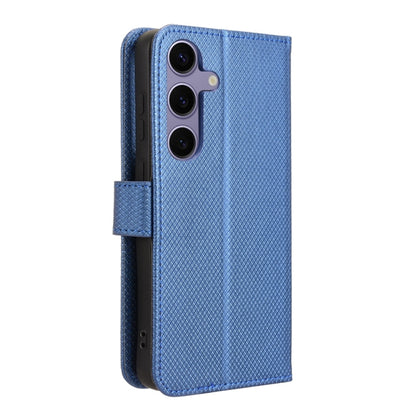 For Samsung Galaxy S24 5G Diamond Texture Leather Phone Case(Blue) - Galaxy S24 5G Cases by buy2fix | Online Shopping UK | buy2fix