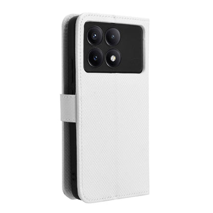 For Xiaomi Redmi K70 / K70 Pro Diamond Texture Leather Phone Case(White) - K70 Pro Cases by buy2fix | Online Shopping UK | buy2fix