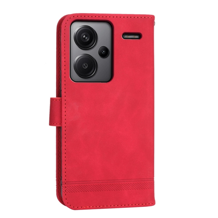 For Xiaomi Redmi Note 13 Pro+ Dierfeng Dream Line TPU + PU Leather Phone Case(Red) - Note 13 Pro+ Tempered Glass by buy2fix | Online Shopping UK | buy2fix