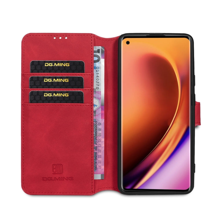 For Samsung Galaxy A21s DG.MING Retro Oil Side Horizontal Flip Case with Holder & Card Slots & Wallet(Red) - Galaxy Phone Cases by DG.MING | Online Shopping UK | buy2fix