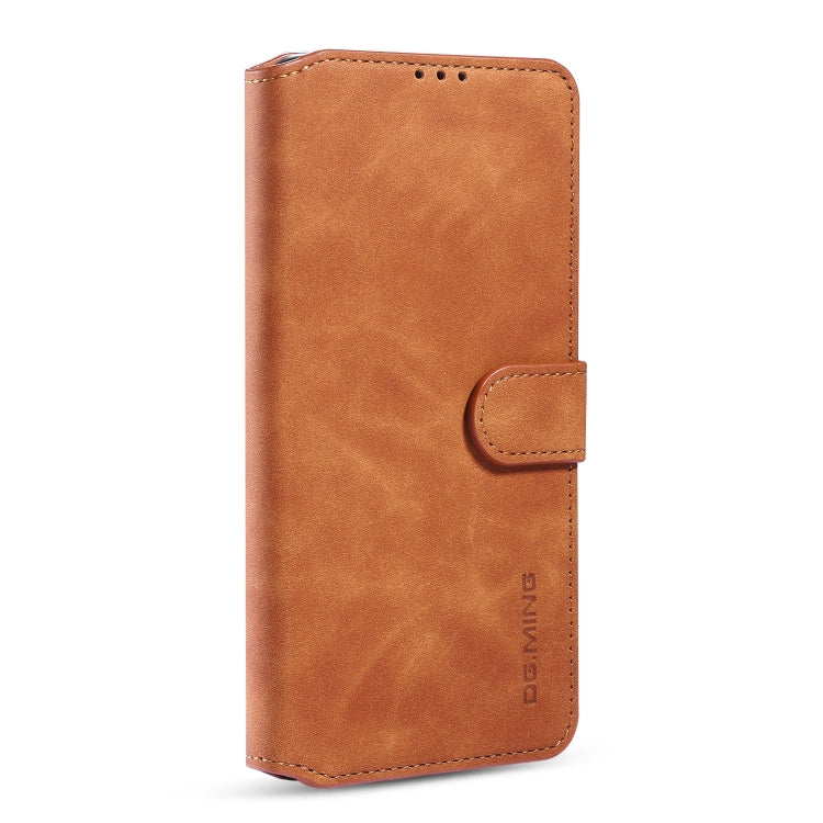 For Samsung Galaxy A41 (EU Version) DG.MING Retro Oil Side Horizontal Flip Case with Holder & Card Slots & Wallet(Brown) - Galaxy Phone Cases by DG.MING | Online Shopping UK | buy2fix