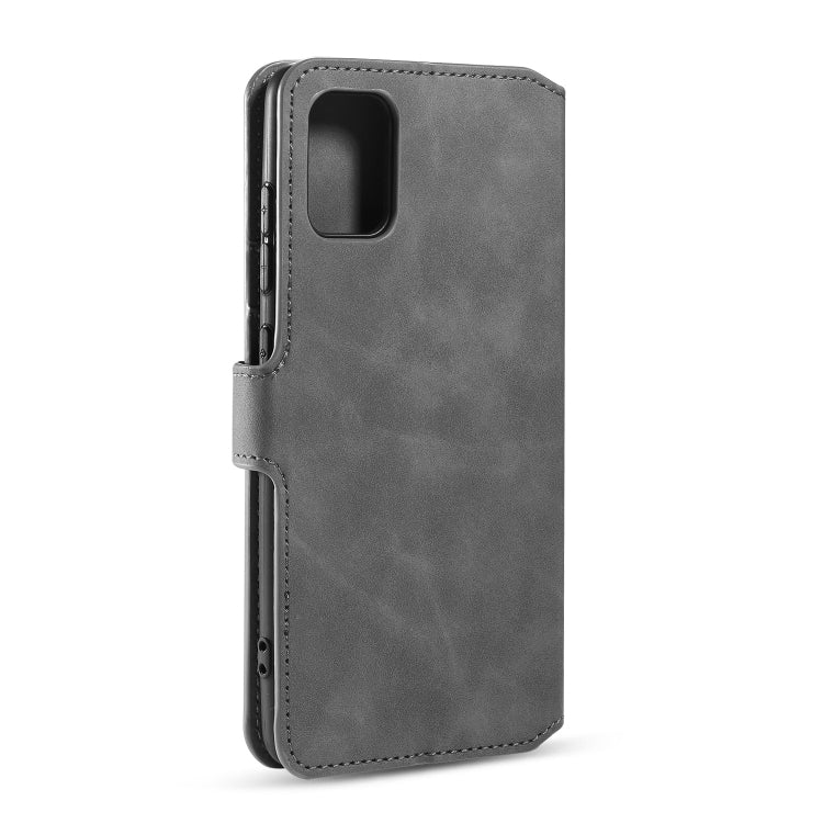 For Samsung Galaxy A41 (EU Version) DG.MING Retro Oil Side Horizontal Flip Case with Holder & Card Slots & Wallet(Gray) - Galaxy Phone Cases by DG.MING | Online Shopping UK | buy2fix