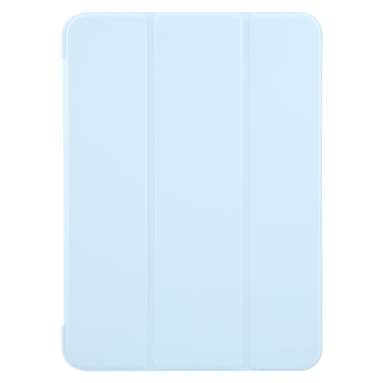 For iPad Pro 11 2024 GEBEI 3-folding Holder Shockproof Flip Leather Tablet Case(Sky Blue) - iPad Pro 11 2024 Cases by GEBEI | Online Shopping UK | buy2fix