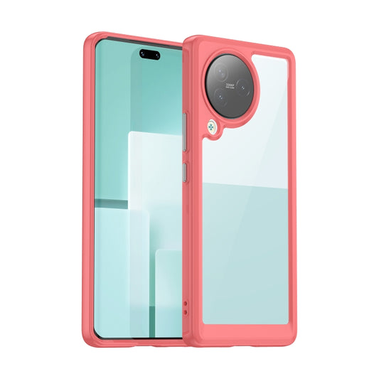 For Xiaomi Civi 3 Colorful Series Acrylic Hybrid TPU Phone Case(Red) - Xiaomi Cases by buy2fix | Online Shopping UK | buy2fix