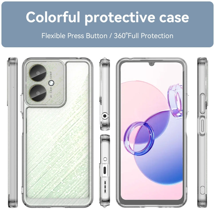 For Xiaomi Redmi 13R 5G Colorful Series Acrylic Hybrid TPU Phone Case(Transparent) - 13R Cases by buy2fix | Online Shopping UK | buy2fix