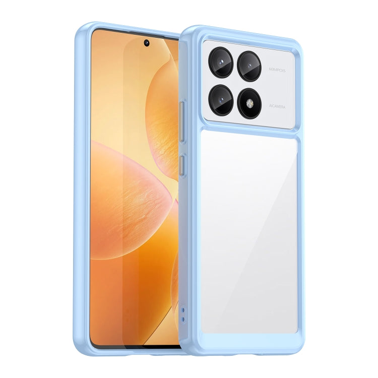 For Xiaomi Redmi K70E Colorful Series Acrylic Hybrid TPU Phone Case(Blue) - K70E Cases by buy2fix | Online Shopping UK | buy2fix