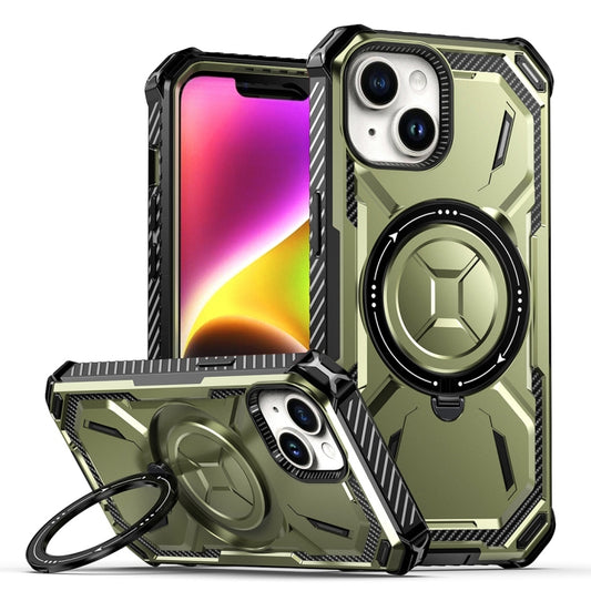 For iPhone 15 Armor Series Holder Phone Case(Army Green) - iPhone 15 Cases by buy2fix | Online Shopping UK | buy2fix