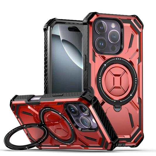 For iPhone 16 Pro Armor Series Holder Phone Case(Red) - iPhone 16 Pro Cases by buy2fix | Online Shopping UK | buy2fix