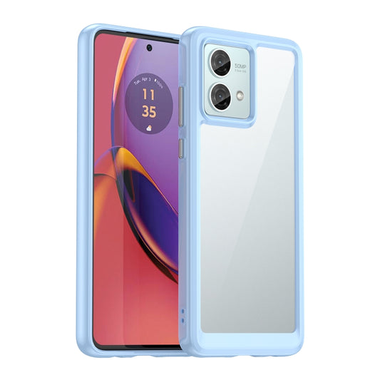 For Motorola Moto G84 Colorful Series Acrylic Hybrid TPU Phone Case(Blue) - Motorola Cases by buy2fix | Online Shopping UK | buy2fix