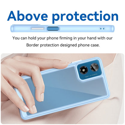 For Motorola Moto G24 Power Colorful Series Acrylic Hybrid TPU Phone Case(Blue) - Motorola Cases by buy2fix | Online Shopping UK | buy2fix