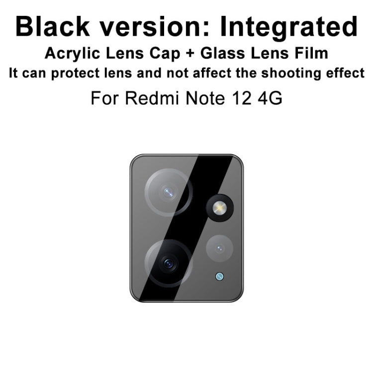 For Xiaomi Redmi Note 12 4G Global imak High Definition Integrated Glass Lens Film Black Version - For Xiaomi by imak | Online Shopping UK | buy2fix