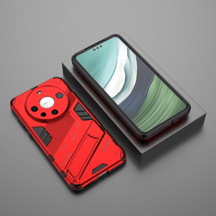 For Huawei Mate 60 Pro Punk Armor 2 in 1 PC + TPU Phone Case with Holder(Red) - Huawei Cases by buy2fix | Online Shopping UK | buy2fix