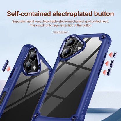 For iPhone 16 Plus TPU + PC Lens Protection Phone Case(Blue) - iPhone 16 Plus Cases by buy2fix | Online Shopping UK | buy2fix