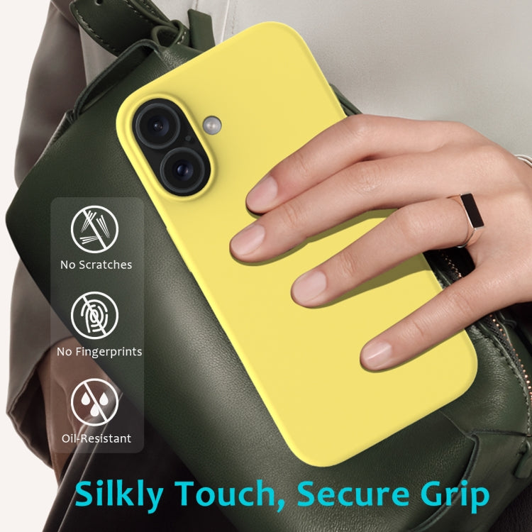 For iPhone 16 Plus Solid Color Silicone Phone Case(Lemon Yellow) - More iPhone Cases by buy2fix | Online Shopping UK | buy2fix