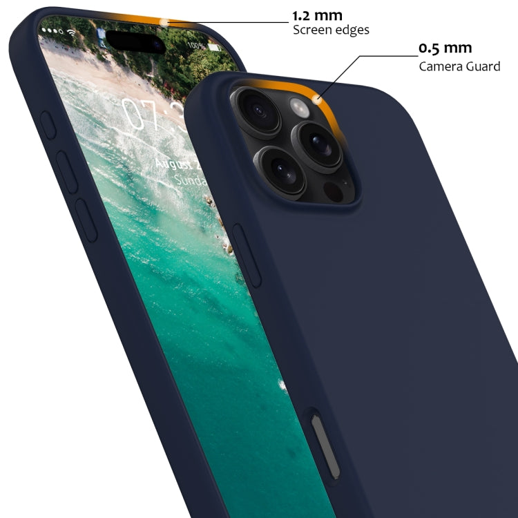 For iPhone 16 Pro Max Shockproof Silicone Magsafe Phone Case(Navy Blue) - iPhone 16 Pro Max Cases by buy2fix | Online Shopping UK | buy2fix