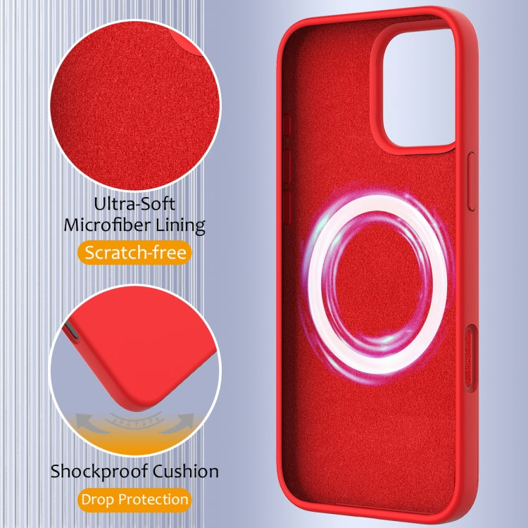 For iPhone 16 Pro Shockproof Silicone Magsafe Phone Case(Red) - iPhone 16 Pro Cases by buy2fix | Online Shopping UK | buy2fix