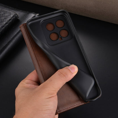 For Xiaomi 14 AZNS Magnetic Calf Texture Flip Leather Phone Case(Black) - 14 Cases by AZNS | Online Shopping UK | buy2fix