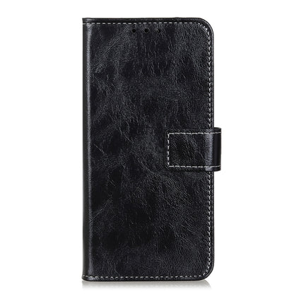 For iPhone 16 Pro Max Retro Crazy Horse Texture Horizontal Flip Leather Phone Case(Black) - iPhone 16 Pro Max Cases by buy2fix | Online Shopping UK | buy2fix