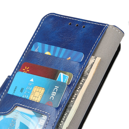 For iPhone 16e Retro Crazy Horse Texture Horizontal Flip Leather Phone Case(Blue) - iPhone 16e Cases by buy2fix | Online Shopping UK | buy2fix