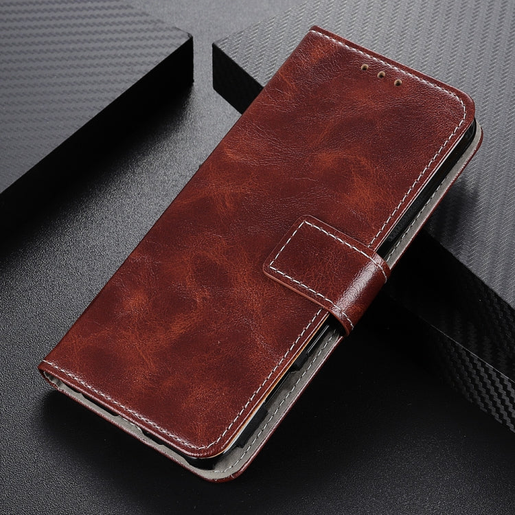 For iPhone 16e Retro Crazy Horse Texture Horizontal Flip Leather Phone Case(Brown) - iPhone 16e Cases by buy2fix | Online Shopping UK | buy2fix