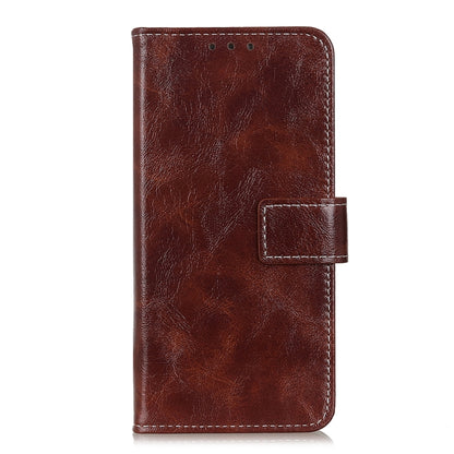 For iPhone 16e Retro Crazy Horse Texture Horizontal Flip Leather Phone Case(Brown) - iPhone 16e Cases by buy2fix | Online Shopping UK | buy2fix