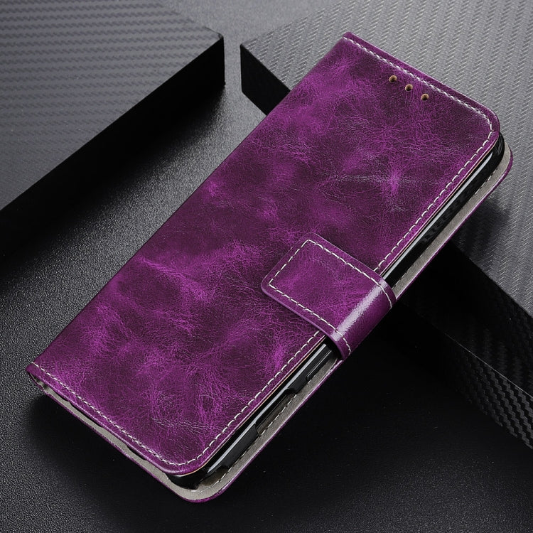 For iPhone 16e Retro Crazy Horse Texture Horizontal Flip Leather Phone Case(Purple) - iPhone 16e Cases by buy2fix | Online Shopping UK | buy2fix